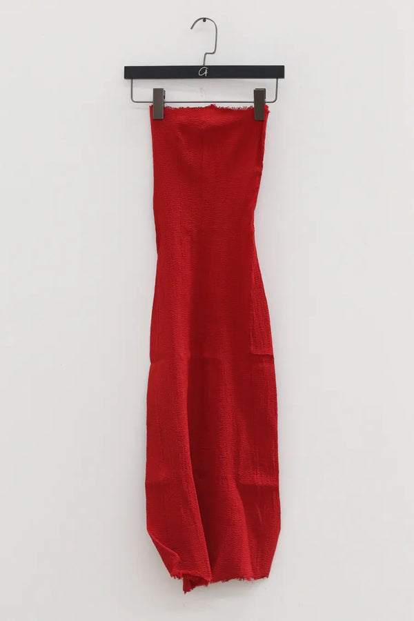 Marc le bihan belted tube top dress 21938-E21 POPPY